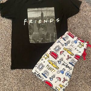 Black Friends Graphic T-Shirt and Pajama Pants
